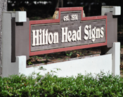 Hilton Head Signs sign outside the building